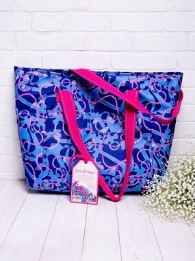 Lilly Pulitzer NWT Insulated Cooler Bag Booze Cruise Anchors Boating w/ Opener